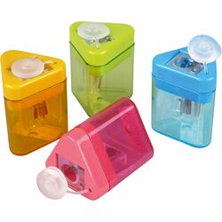 Чинка з контейнером, пласт., "Mini-Tri", асорті