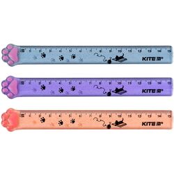 Лінійка 15см з глітером Paws