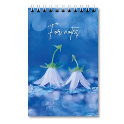 Блокнот А6, 48 арк., клітинка, обкладинка картон, пружина, Серія "Квіти"