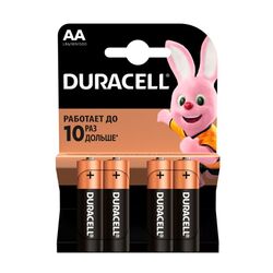 Батарейки DURACELL LR6 (AA), по 4шт