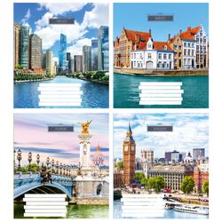 Зошит учнівський 12 арк., лінія, обкладинка повноколірна Серія 171"Місто на воді"