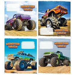 Зошит учнівський 12 арк., коса лінія, обкладинка повноколірна Серія 181"Монстр трек"