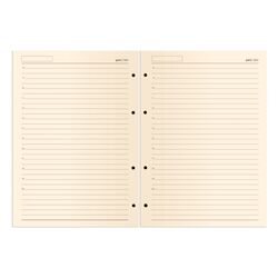 Блок змінний А5 для щоденника на кільцях, недатедатований, 146 арк., крем, лінія