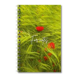 Блокнот А6, 48 арк., клітинка, обкладинка картон, пружина, Серія "Поле"