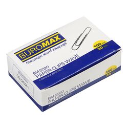 Скріпки нікельовані, 50мм, рельєфні, 100шт.