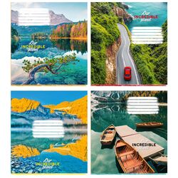 Зошит учнівський загальний 36 арк., клітинка, обкладинка повноколірна Серія 140"Наша планета"