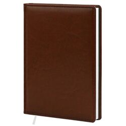 Палітурка тверда з поролоном штучна шкіра коричнева Nebraska А220 для блоку ф. 145х202 176 аркушів