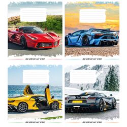 Зошит учнівський 24 арк., лінія, обкладинка повноколірна Серія 184"Авто"