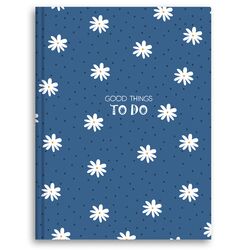 Зошит для нотаток А5, 176 арк., клітинка, обкладинка твердий картон, Серія "Ромашки"