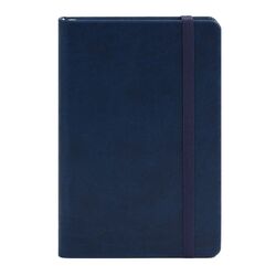 Записна книжка А6 в лінію Vivella на гумці синій