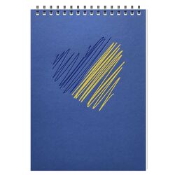 Блокнот А5, 48 арк., чисті, обкладинка дизайнерський картон, пружина, Серія "Серце"