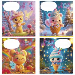 Зошит учнівський повноколірний 12 арк., лінія. Серія 203"Солодощі"