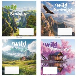 Зошит учнівський повноколірний 12 арк., коса лінія. Серія 246"Горизонт"