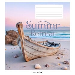 Зошит учнівський повноколірний загальний 48 арк., лінія. Серія 250"Гарний відпочинок"