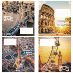 Зошит учнівський повноколірний загальний 48 арк., лінія. Серія 274"City"