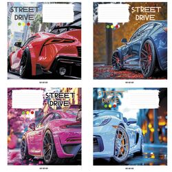 Зошит учнівський повноколірний загальний 60 арк., клітинка. Серія 281"Вулична їзда"