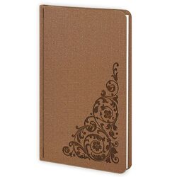 Алфавітна книга А6 в лінію Twill  коричневий