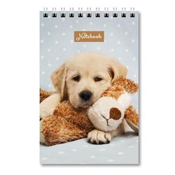 Блокнот А6, 48 арк., клітинка, обкладинка картон, пружина, Серія "Цуценя"