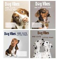 Зошит учнівський 24 арк., лінія, обкладинка повноколірна Серія 231"Dog Vibes"