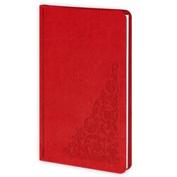 Алфавітна книга А6 в лінію Twill червоний
