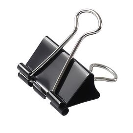 Біндер-зажим, 32мм, чорний, по 12 шт