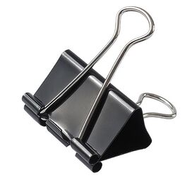 Біндер-зажим, 41мм, чорний, по 12 шт