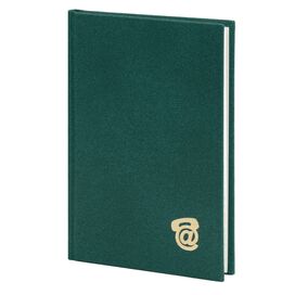 Алфавітна книга А6, 80 аркушів, клітинка, обкладинка баладек, зелений