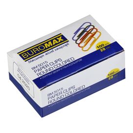 Скріпки кольорові, 28 мм, круглі, 100 шт.