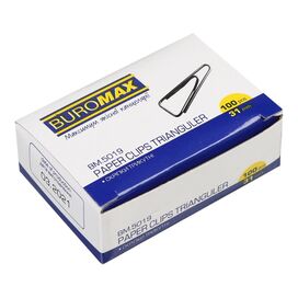 Скріпки нікельовані, 31 мм, трикутні, 100 шт.