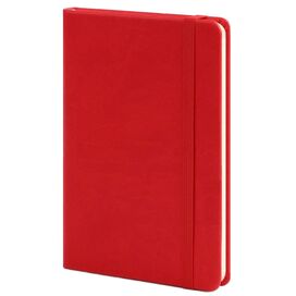 Записна книжка А6 в клітинку Vivella на гумці червона