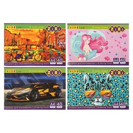 Альбом для малювання, 40 арк, скоба