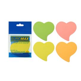 Блок паперу з клей. шар. Серце, 50арк, асорті