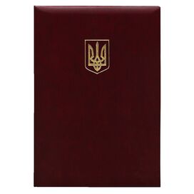 Папка ділова А4 Ariane бордовий "Герб України"