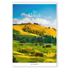 Зошит загальний А4, 48 арк., клітинка, обкладинка картон, скоба, Серія "Схил пагорба"