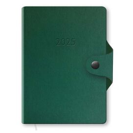Щоденник датований А6 в лінію Twill на кнопці зелений