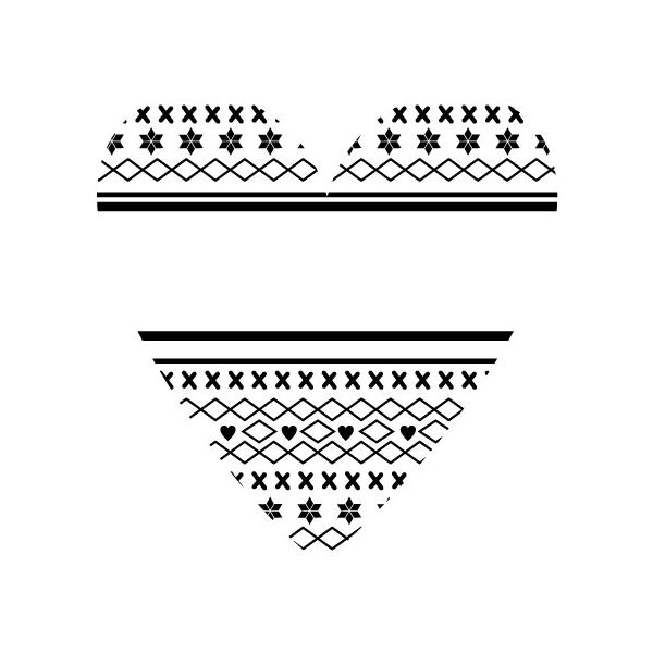 Кліше ф.8,3x8,0 см "heart vishivanka" Поліграфіст
