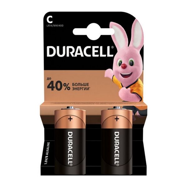 Батарейки DURACELL L С/ LR14/ MN1400 KPN, по 2шт Поліграфіст