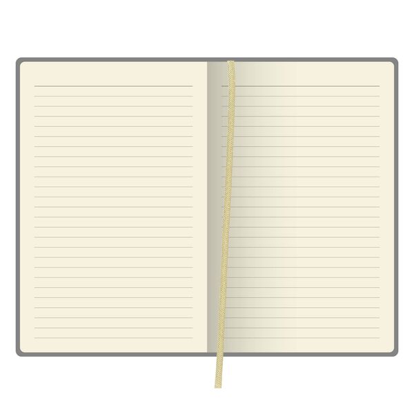 Записна книжка А5 в лінію Twill на гумці срібло Поліграфіст картинка 3