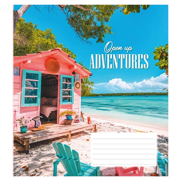 Зошит учнівський 12 арк., коса лінія, обкладинка повноколірна Серія 144"На морі" Поліграфіст картинка 5