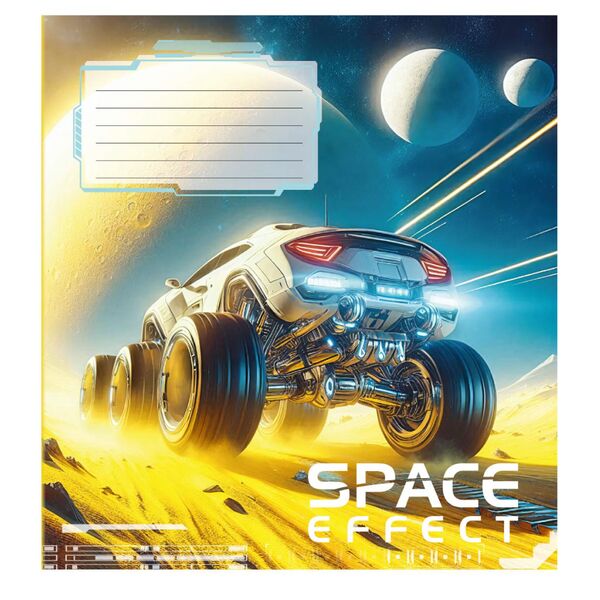 Зошит учнівський 18 арк., клітинка, обкладинка повноколірна Серія 186"Космічні машини" Поліграфіст картинка 6