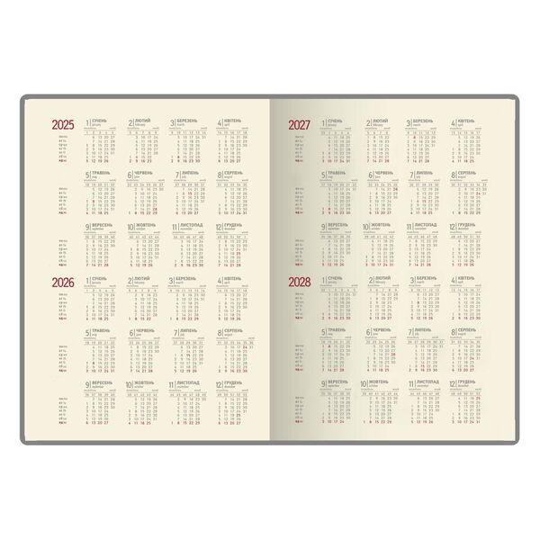 Щоденник недатований А5 в лінію Nebraska червоний Поліграфіст картинка 4