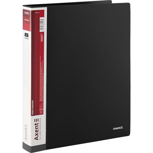 Папка на 4-х кільцях, 35 мм, чорна Папка на 4-х кільцях, 35 мм, чорна Поліграфіст картинка 2