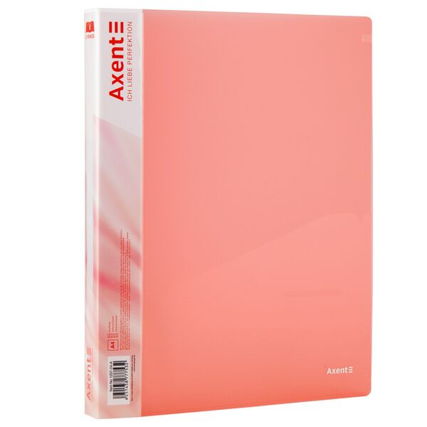 Папка на 2-х кільцах, 25мм, прозора рожева Поліграфіст