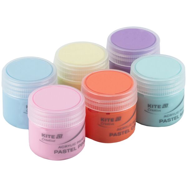 Фарби акрил. 6 пастель. кол. 20 мл, Kite Creative Поліграфіст картинка 4