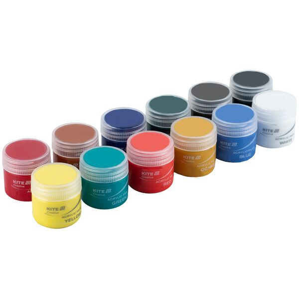 Фарби акрил. 12 кол. 20 мл, Kite Creative Поліграфіст картинка 4