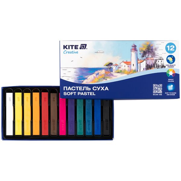 Пастель суха, 12 кольорів Creative Поліграфіст картинка 2