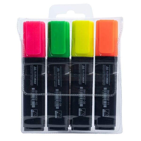 Текст-маркери JOBMAX, 1-5 мм, набір 4 шт. Поліграфіст