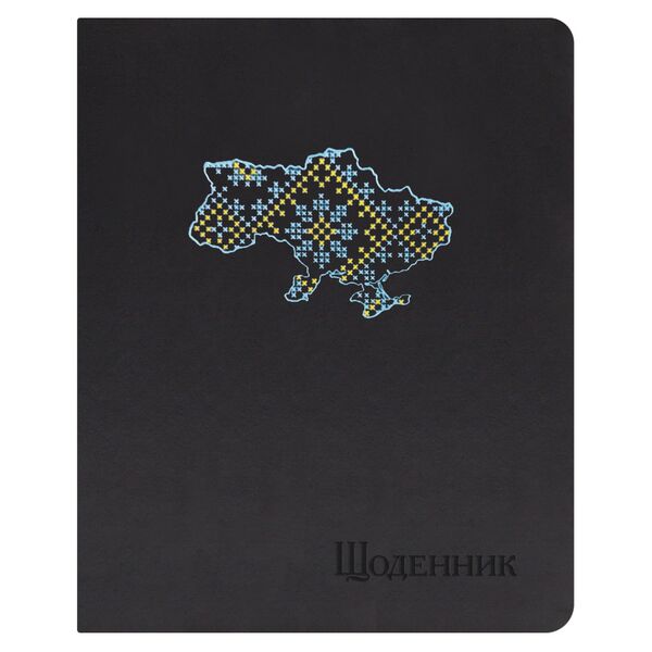 Щоденник шкільний А5 штучна шкіра Vivella чорний Поліграфіст