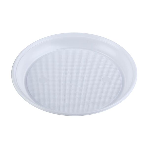 Тарілка одноразова десерт, d-165мм, біла, 100 шт Поліграфіст