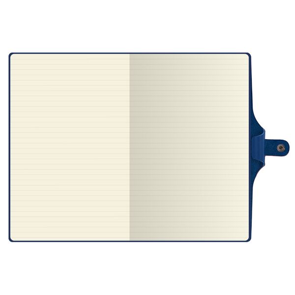 Записна книжка А5 в лінію Twill на кнопці синя Поліграфіст картинка 3